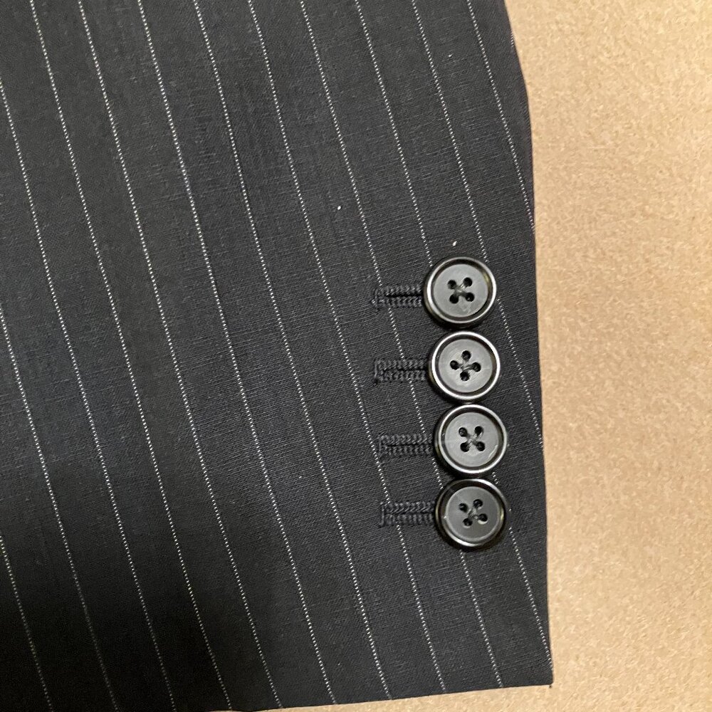 Brooks Brothers Navy Blue Pinstripe Suit - Size: 45R - Picture 5 of 16